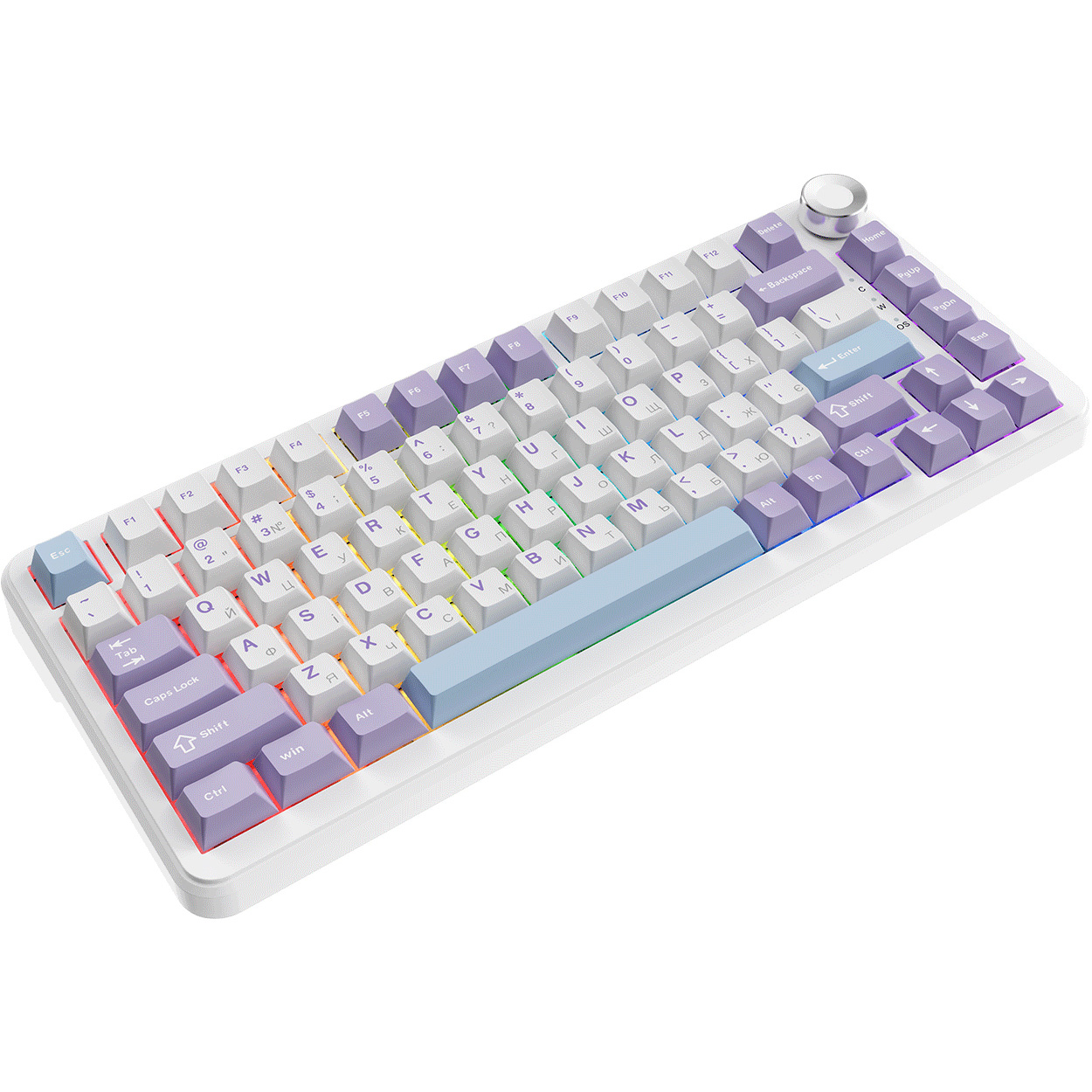 Клавіатура AJAZZ AK820 Max White/Purple