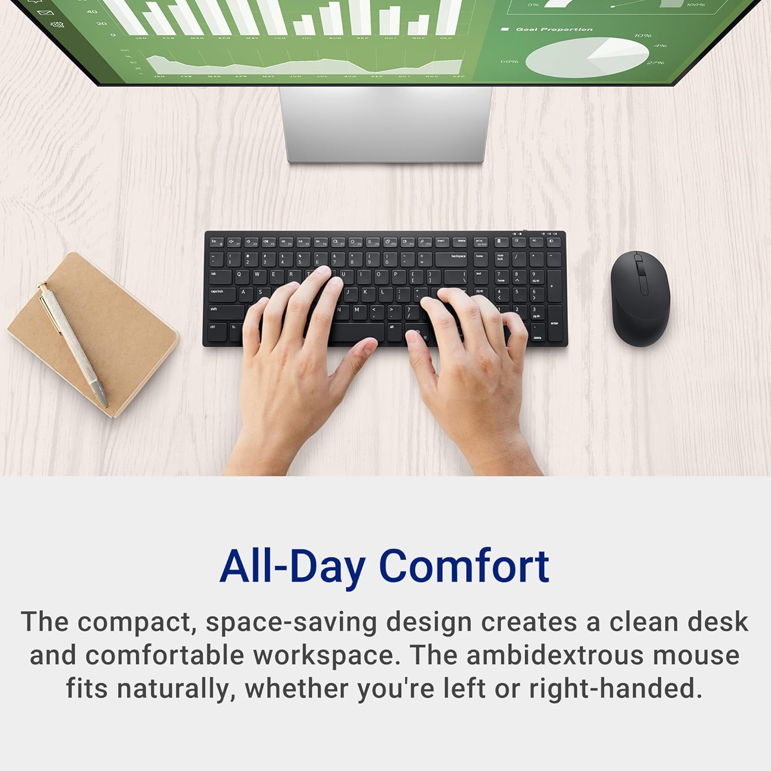 Комплект бездротовий DELL KM555 Black (580-BBWJ)