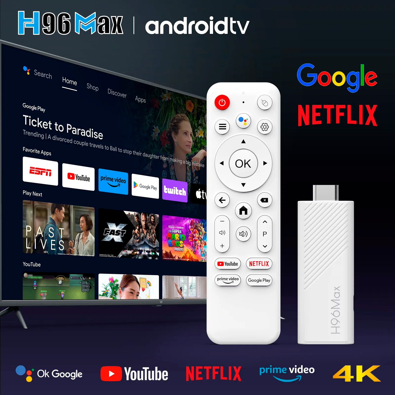 Медиаплеер H96 MAX H313 TV Stick