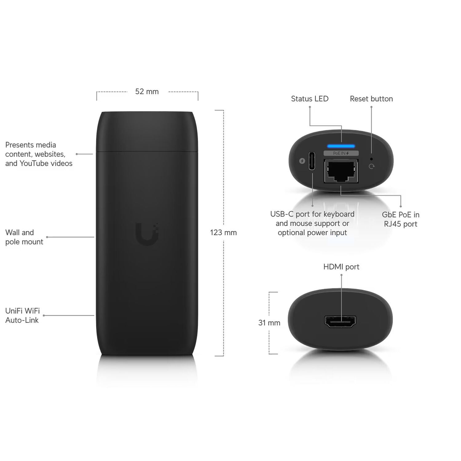 Медіаплеєр UBIQUITI Display Cast Pro (UC-CAST-PRO)
