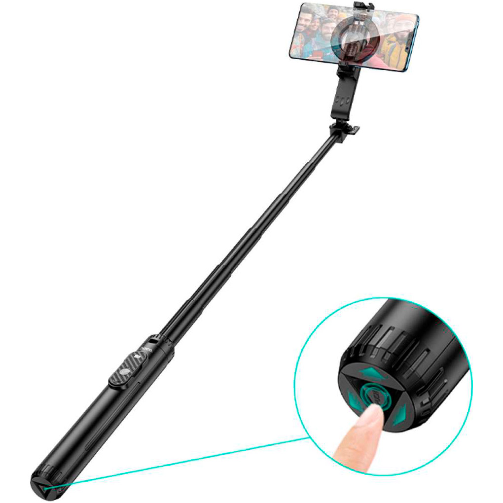 Монопод-трипод HOCO K25 Sherkhan Magnetic Aluminum Alloy Live Broadcast Holder Black