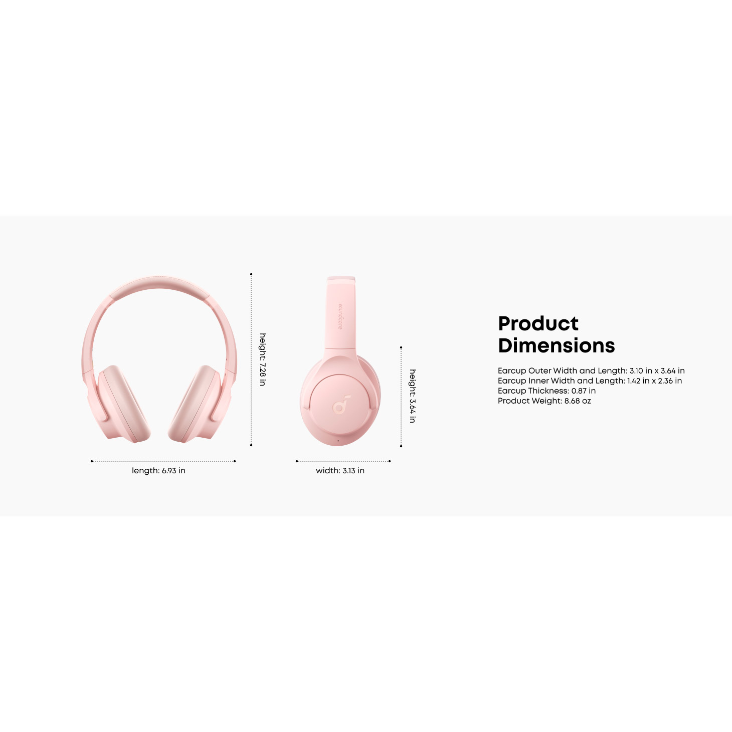Навушники ANKER SoundCore Q20i Pink (A3004G52)