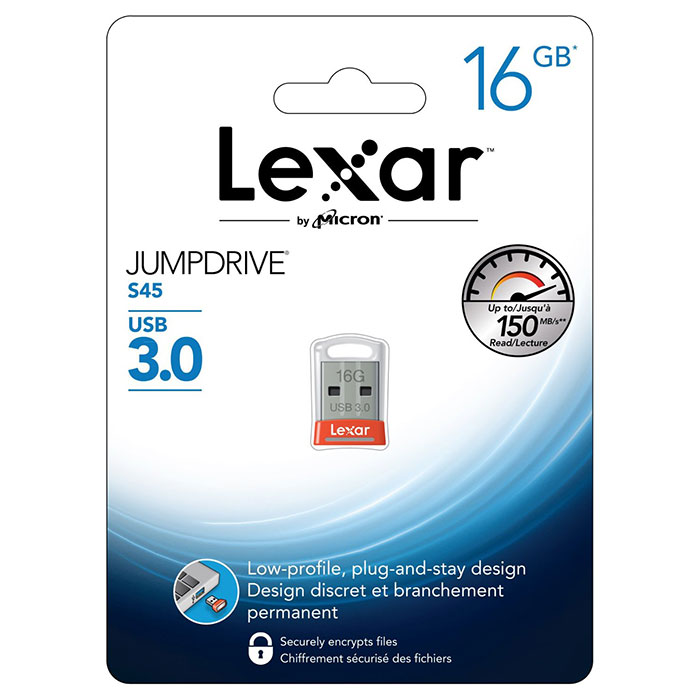 Флэшка LEXAR JumpDrive S45 16GB (LJDS45-16GABEU)