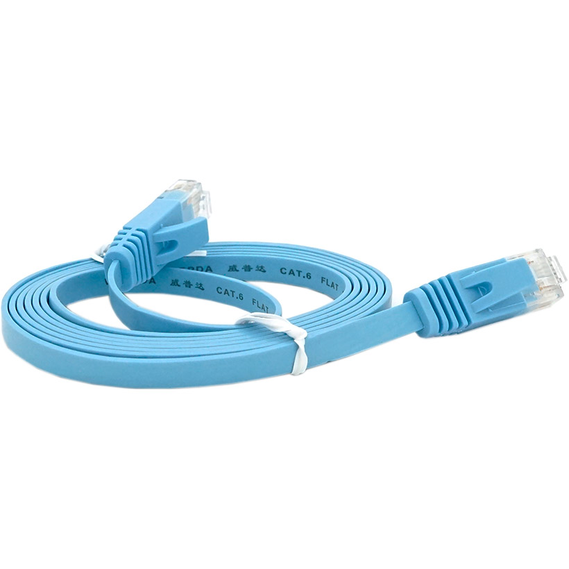 Патч-корд плаский WEEPDA U/UTP Cat.6 CU 1.5м Blue