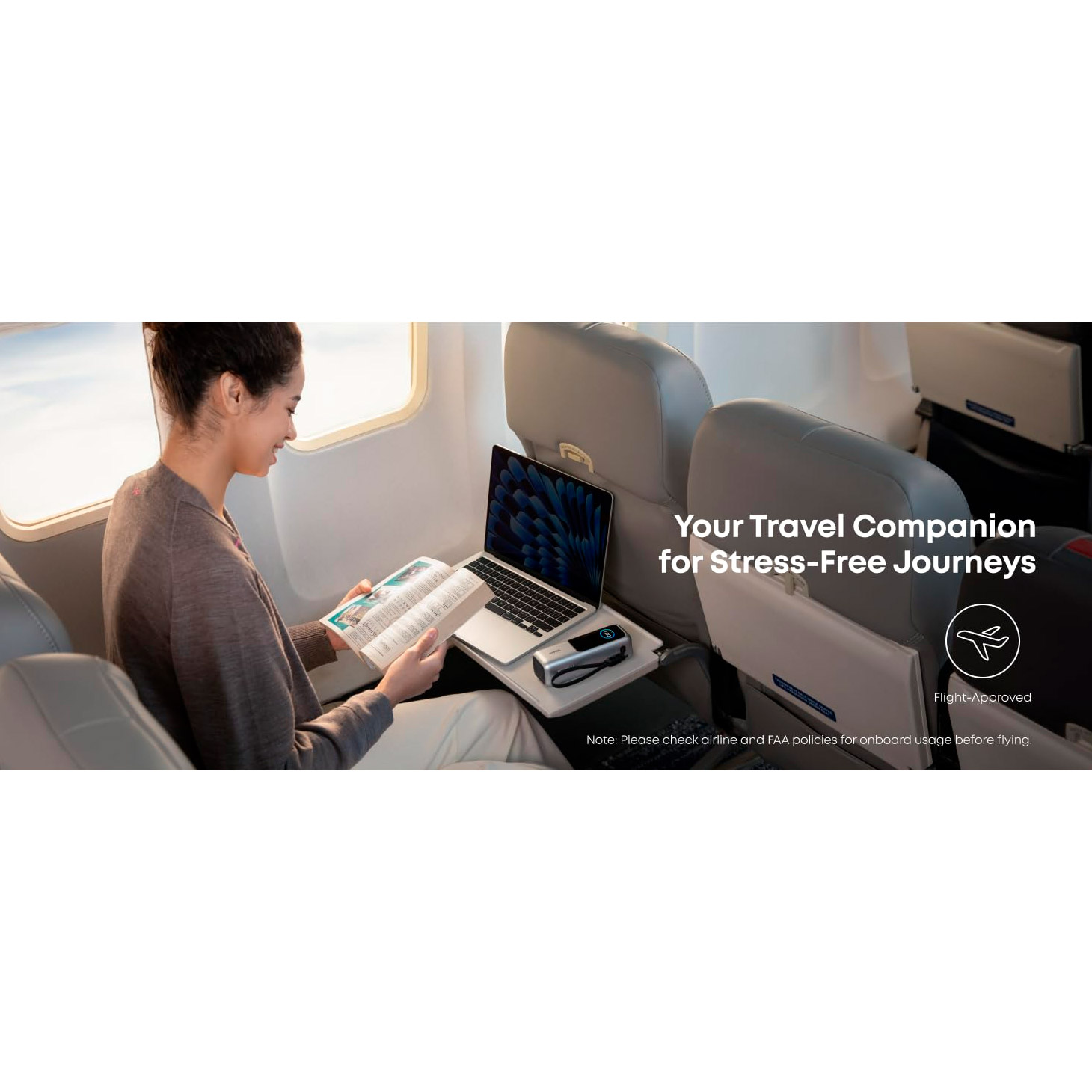 Повербанк ANKER Laptop Power Bank with Built-in Dual Type-C Cable 165W 25000mAh Silver (A1695H41)