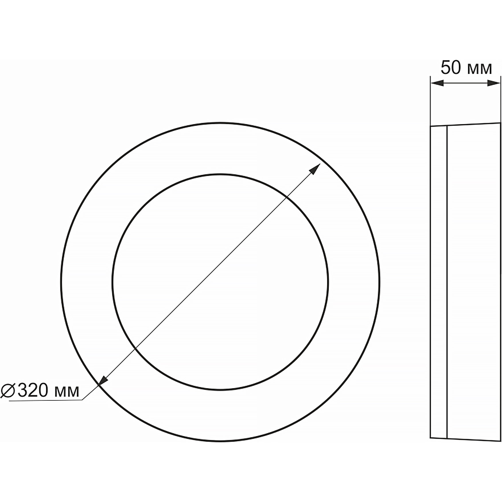 Светильник VIDEX Art Black 30W 5000K Circle (VL-BHFR-305B)