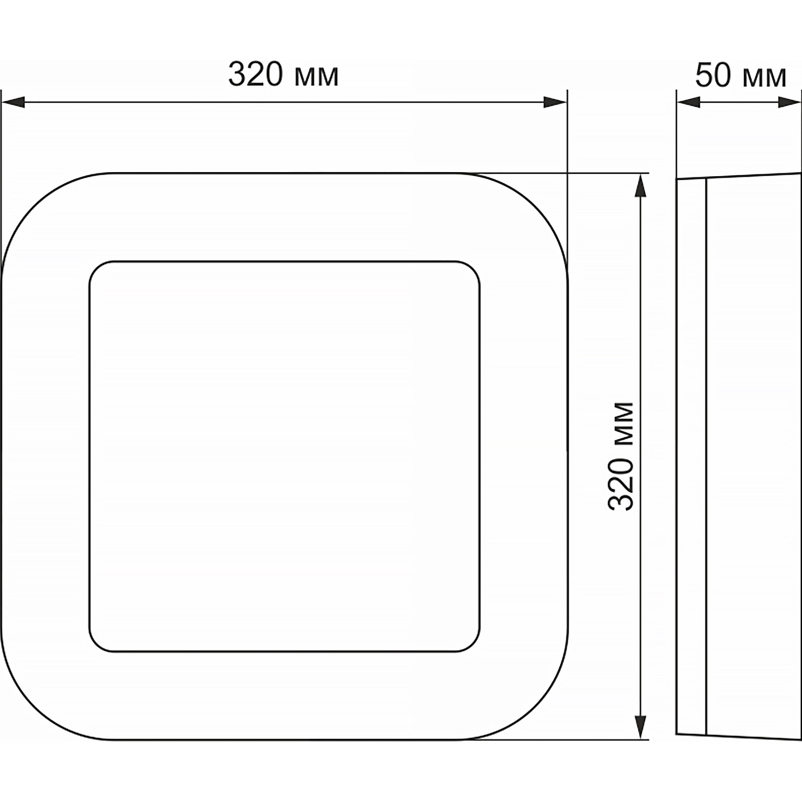 Светильник VIDEX Art Black 30W 5000K Square (VL-BHFS-305B)