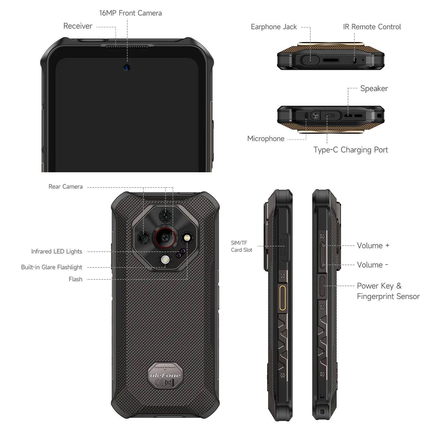 Смартфон ULEFONE Armor X16 6/128GB Wasteland Shadow