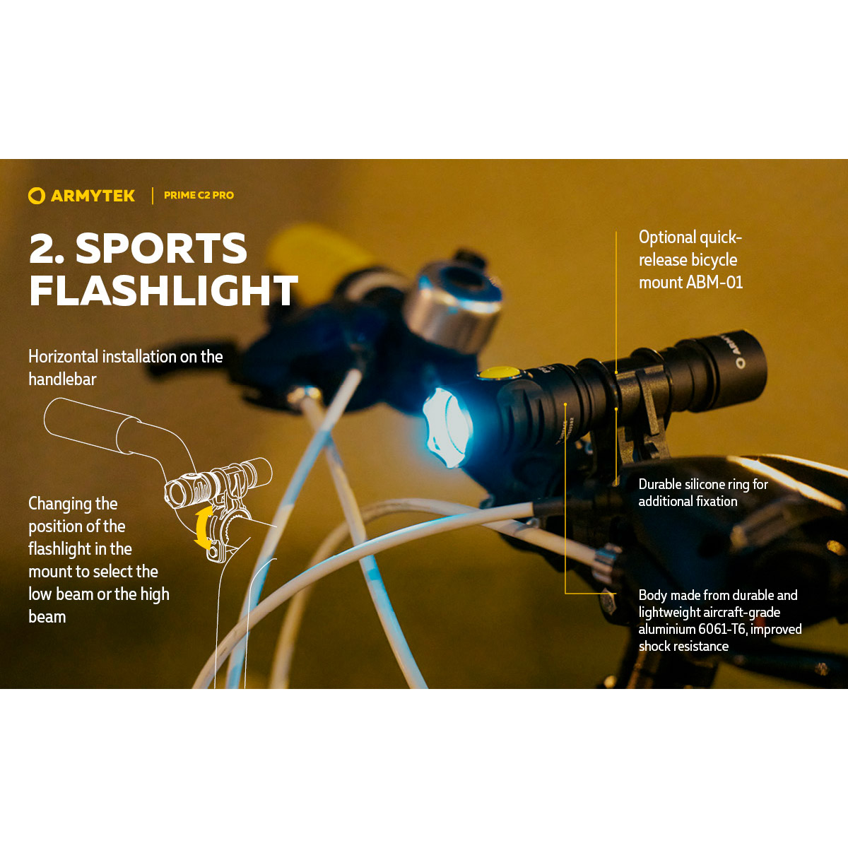Ліхтар ARMYTEK Prime C2 Pro Magnet USB White Light (F08101C)