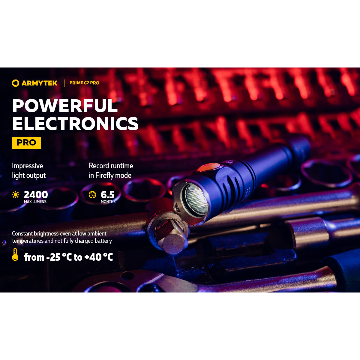 Ліхтар ARMYTEK Prime C2 Pro Magnet USB White Light (F08101C)