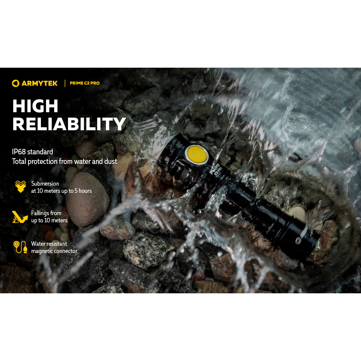 Ліхтар ARMYTEK Prime C2 Pro Magnet USB White Light (F08101C)