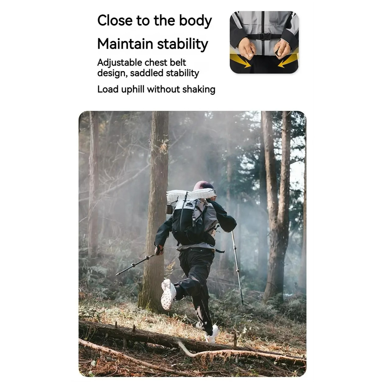 Туристичний рюкзак NATUREHIKE CNK2300016 Helium Outdoor Backpack 30+5L Black (6976507661331)