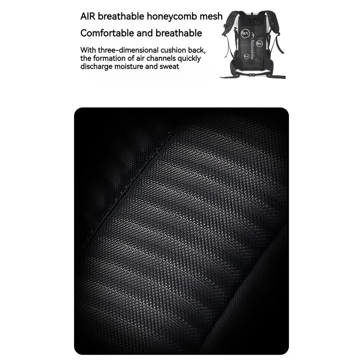 Туристичний рюкзак NATUREHIKE CNK2300016 Helium Outdoor Backpack 30+5L Black (6976507661331)