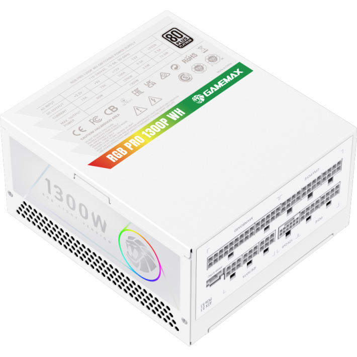 Блок живлення 1300W GAMEMAX RGB Pro 1300P White