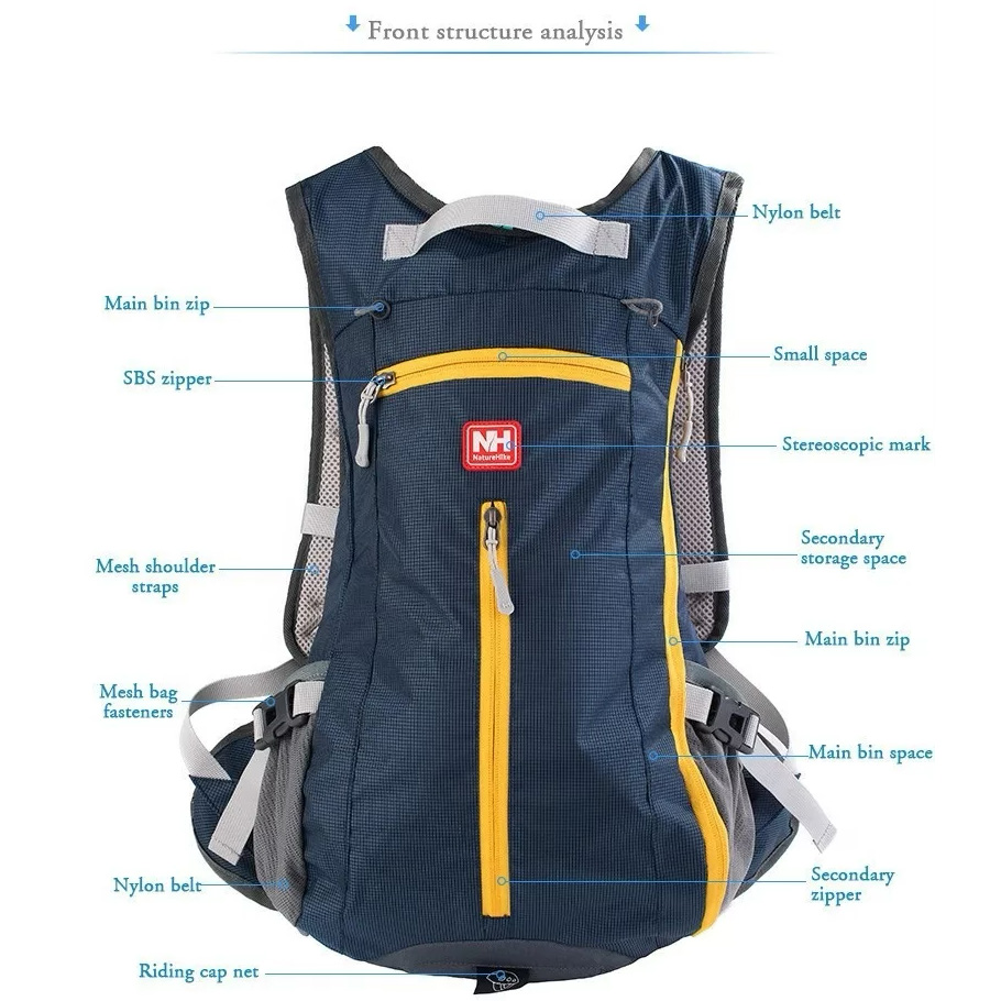 Велосипедний рюкзак NATUREHIKE NH15C001-B Black (6975641886341)