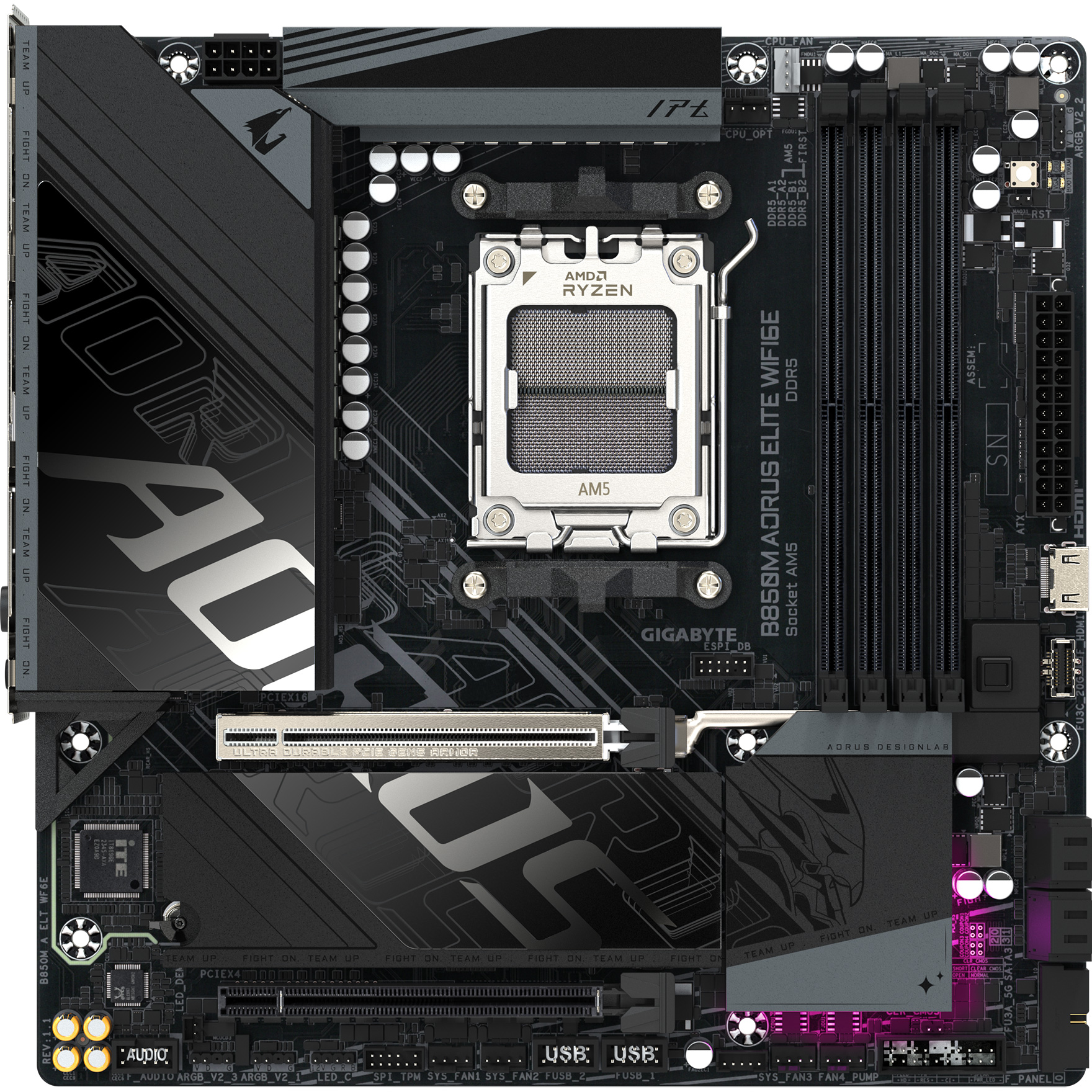 Материнская плата Gigabyte AORUS B850M Elite WiFi6E