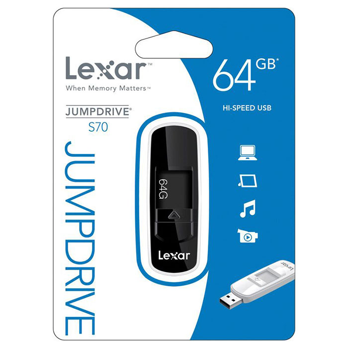 Флэшка LEXAR JumpDrive S70 64GB (LJDS70-64GABEU)