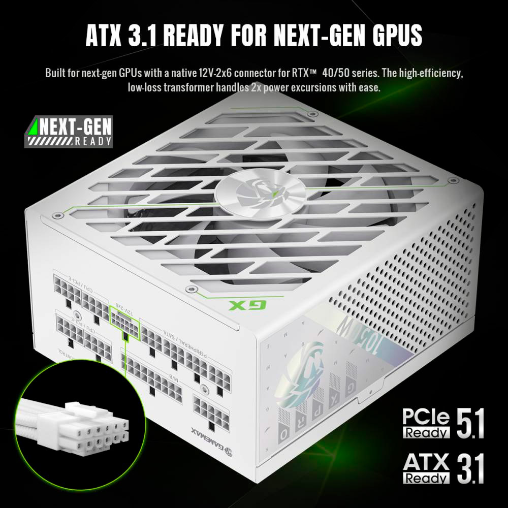 Блок живлення 1050W GAMEMAX GX Pro 1050G White