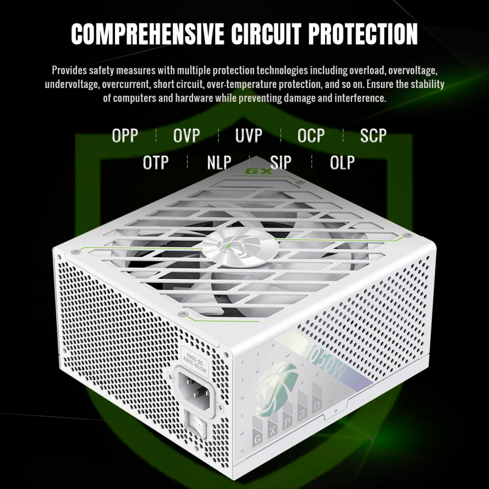 Блок живлення 1050W GAMEMAX GX Pro 1050G White