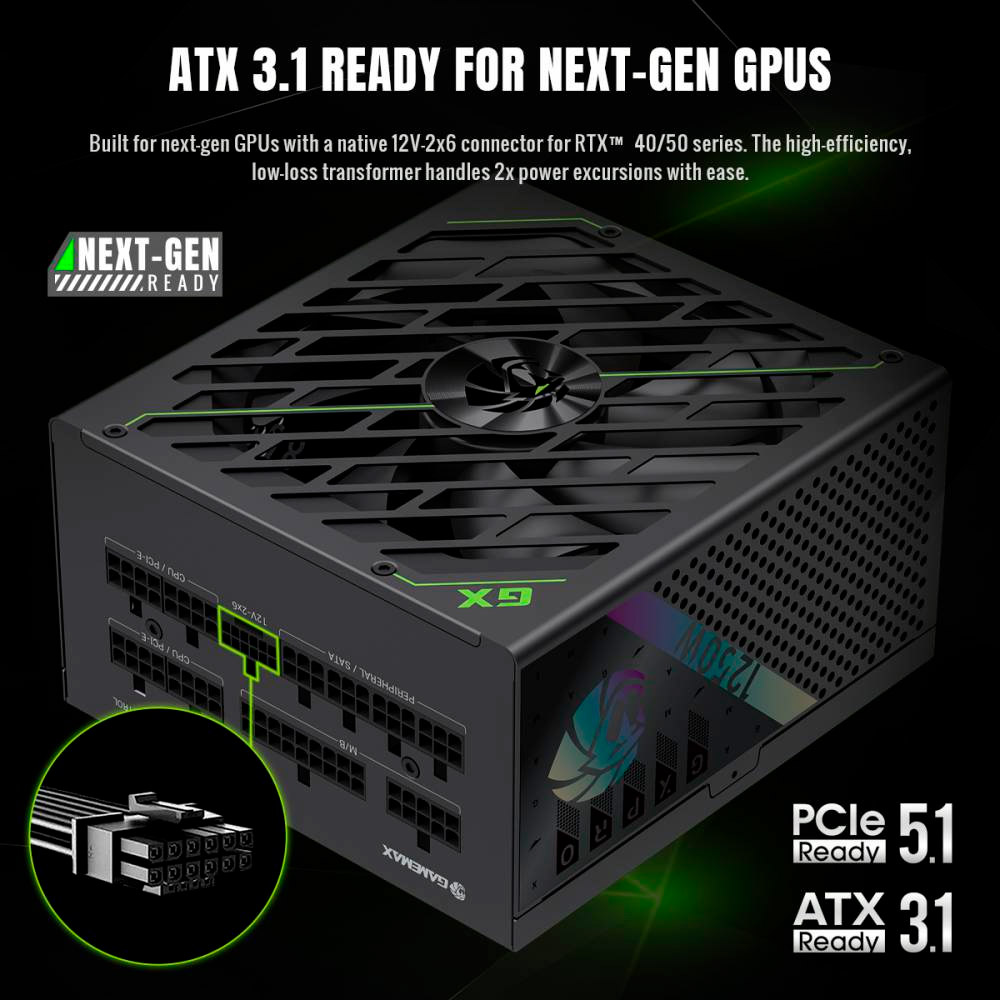 Блок живлення 1250W GAMEMAX GX Pro 1250G Black