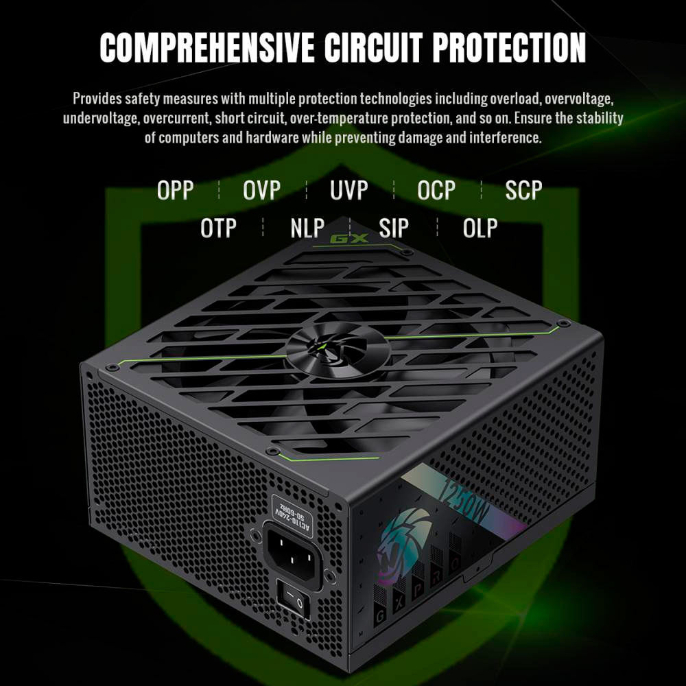 Блок живлення 1250W GAMEMAX GX Pro 1250G Black