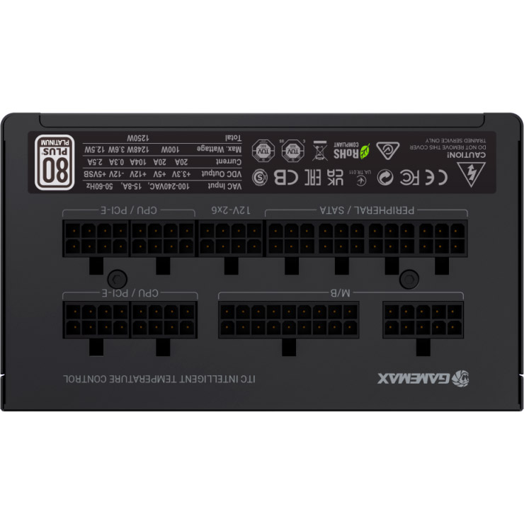 Блок живлення 1250W GAMEMAX GX-1250 Pro ATX3.1 PCIe5.1 Black