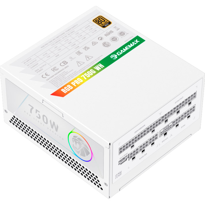 Блок живлення 750W GAMEMAX RGB Pro 750G White