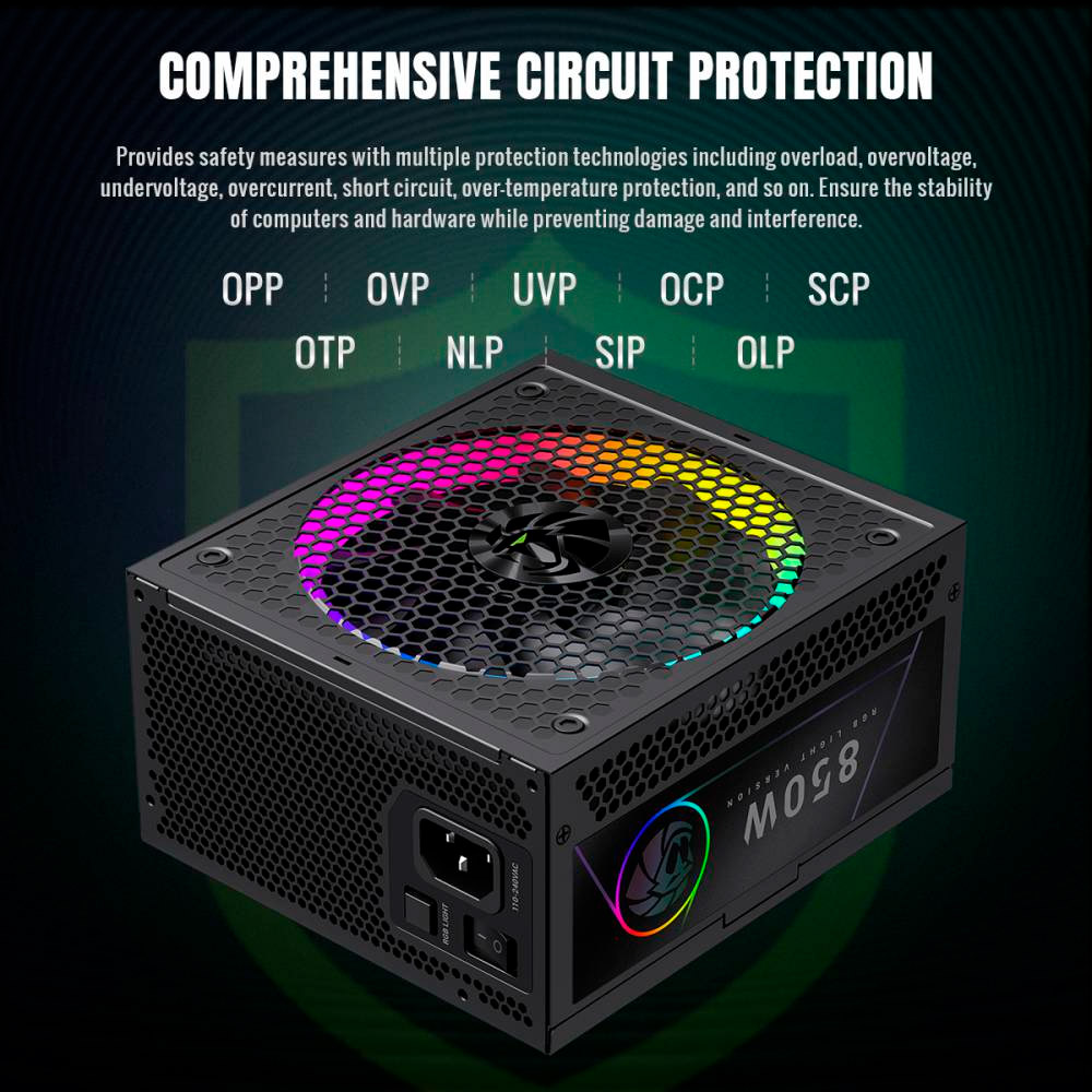Блок живлення 850W GAMEMAX RGB-850G Black