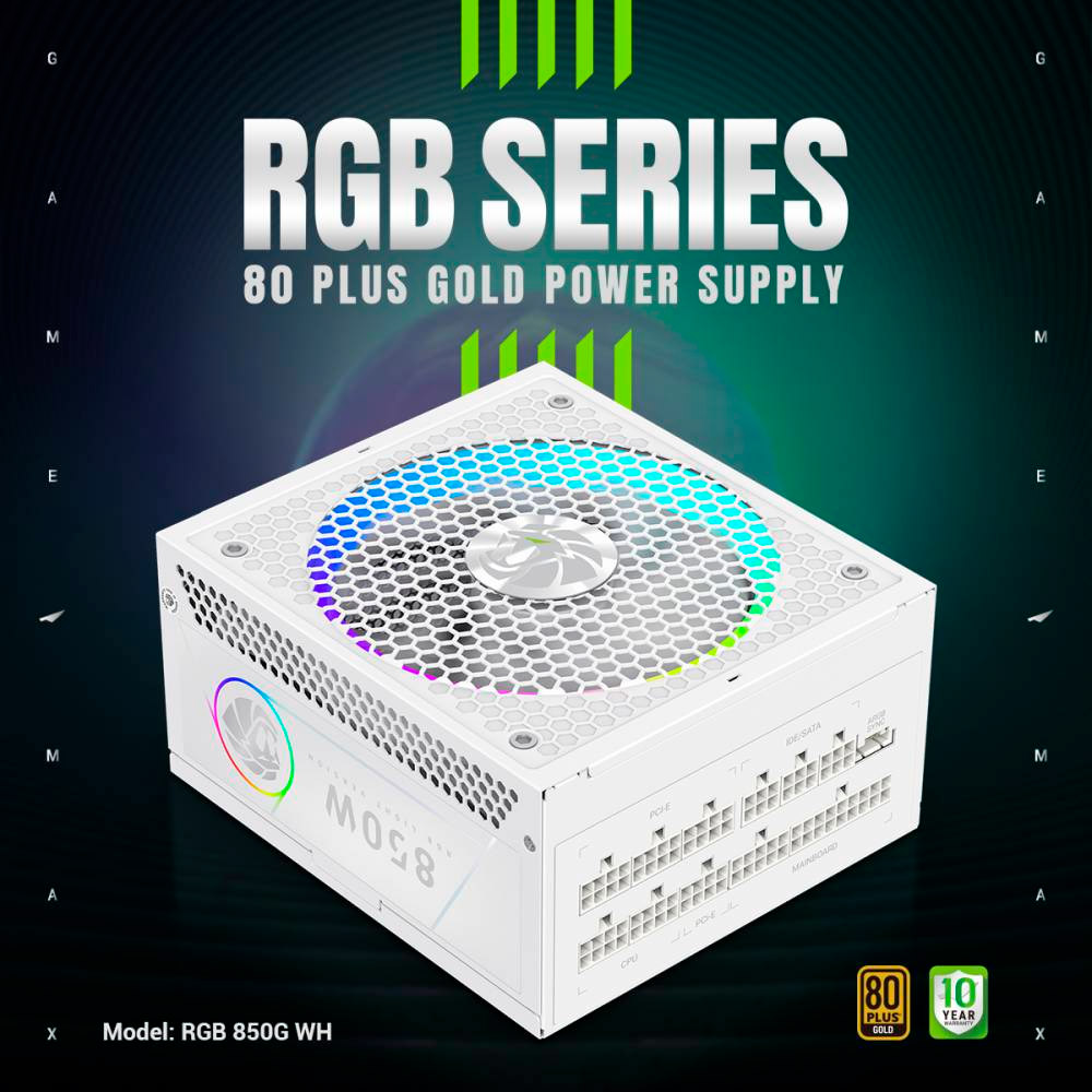 Блок живлення 850W GAMEMAX RGB-850G White