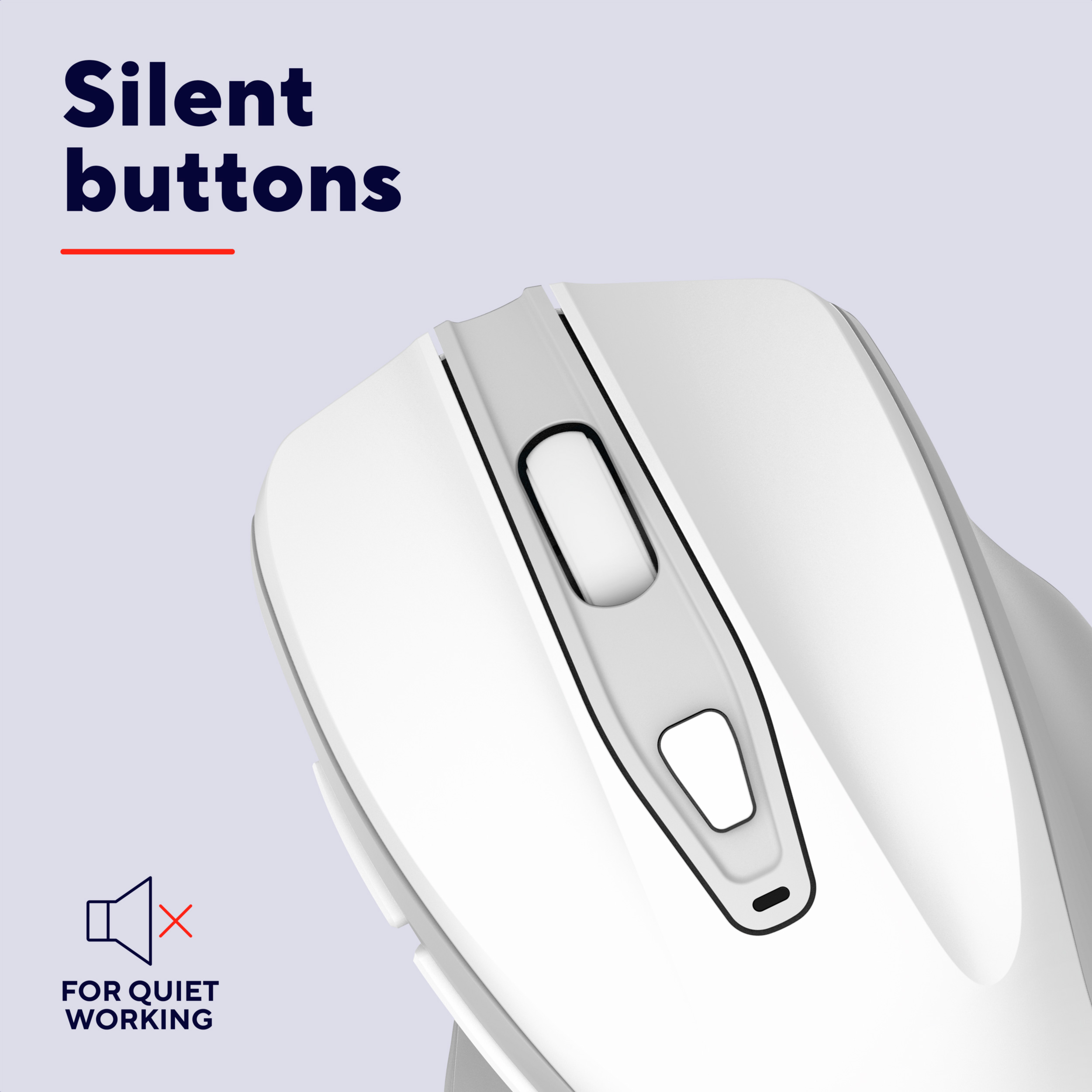 Миша TRUST Nito Silent White (25550)