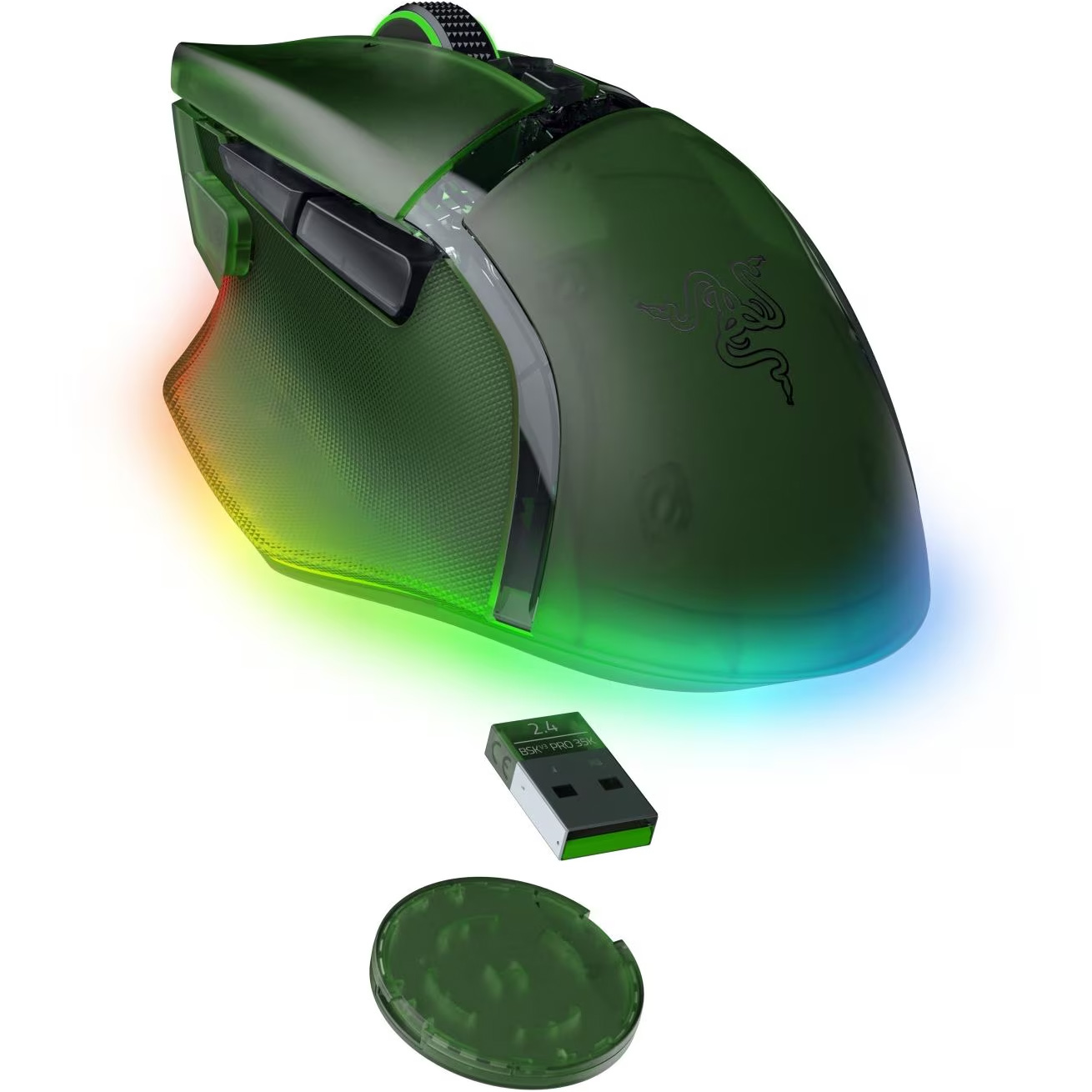 Миша ігрова RAZER Basilisk V3 Pro 35K Phantom Green Edition (RZ01-05240300-R3G1)