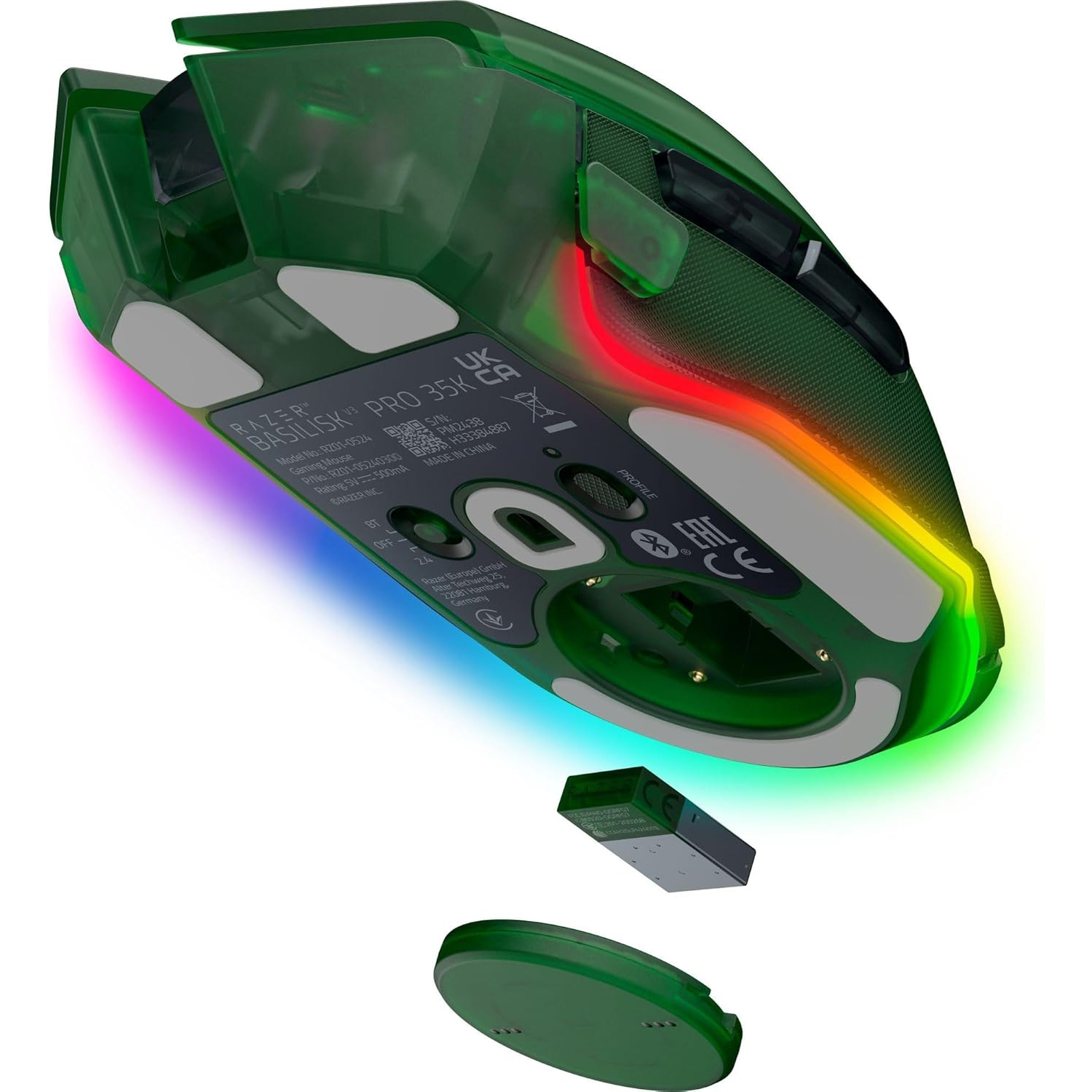 Миша ігрова RAZER Basilisk V3 Pro 35K Phantom Green Edition (RZ01-05240300-R3G1)