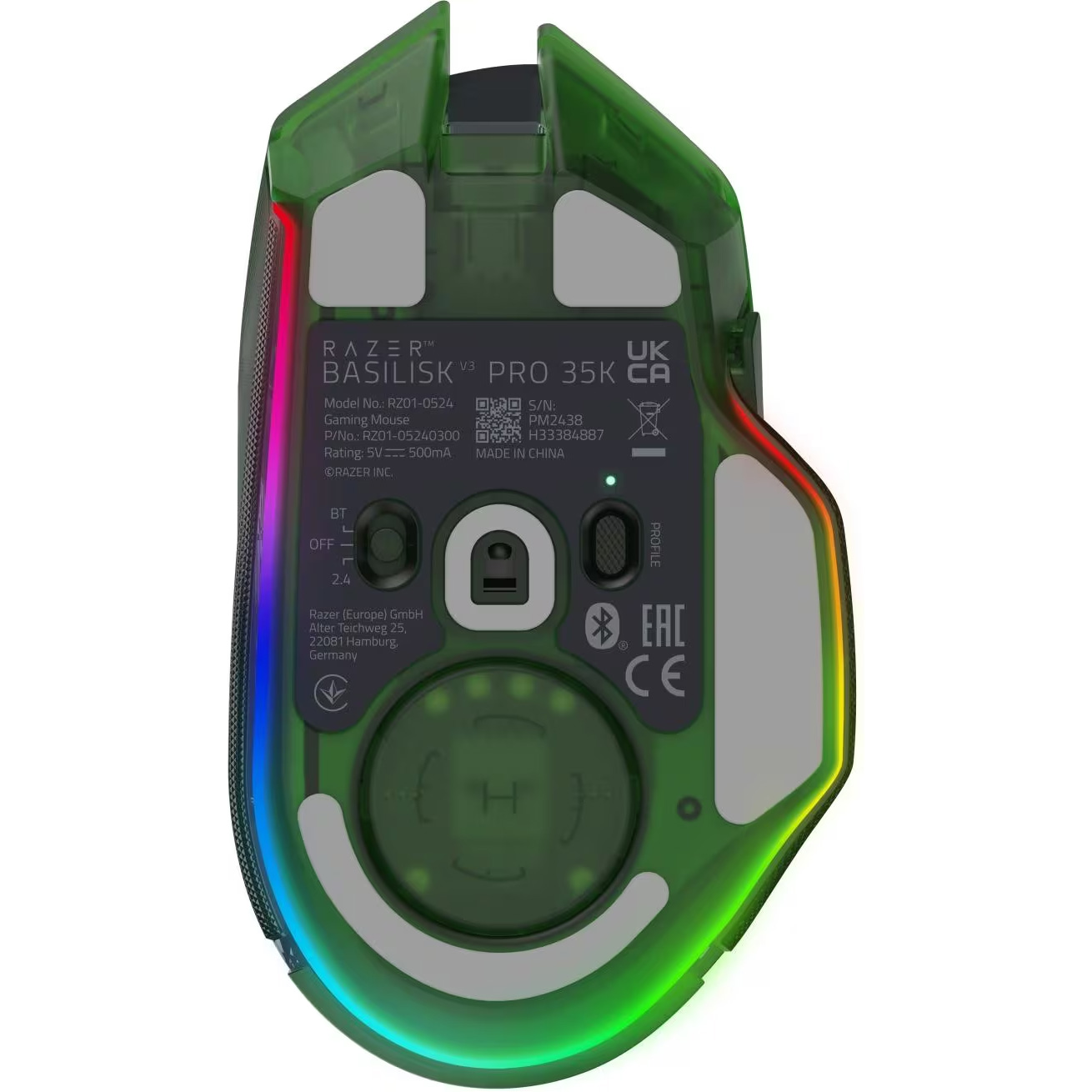 Миша ігрова RAZER Basilisk V3 Pro 35K Phantom Green Edition (RZ01-05240300-R3G1)