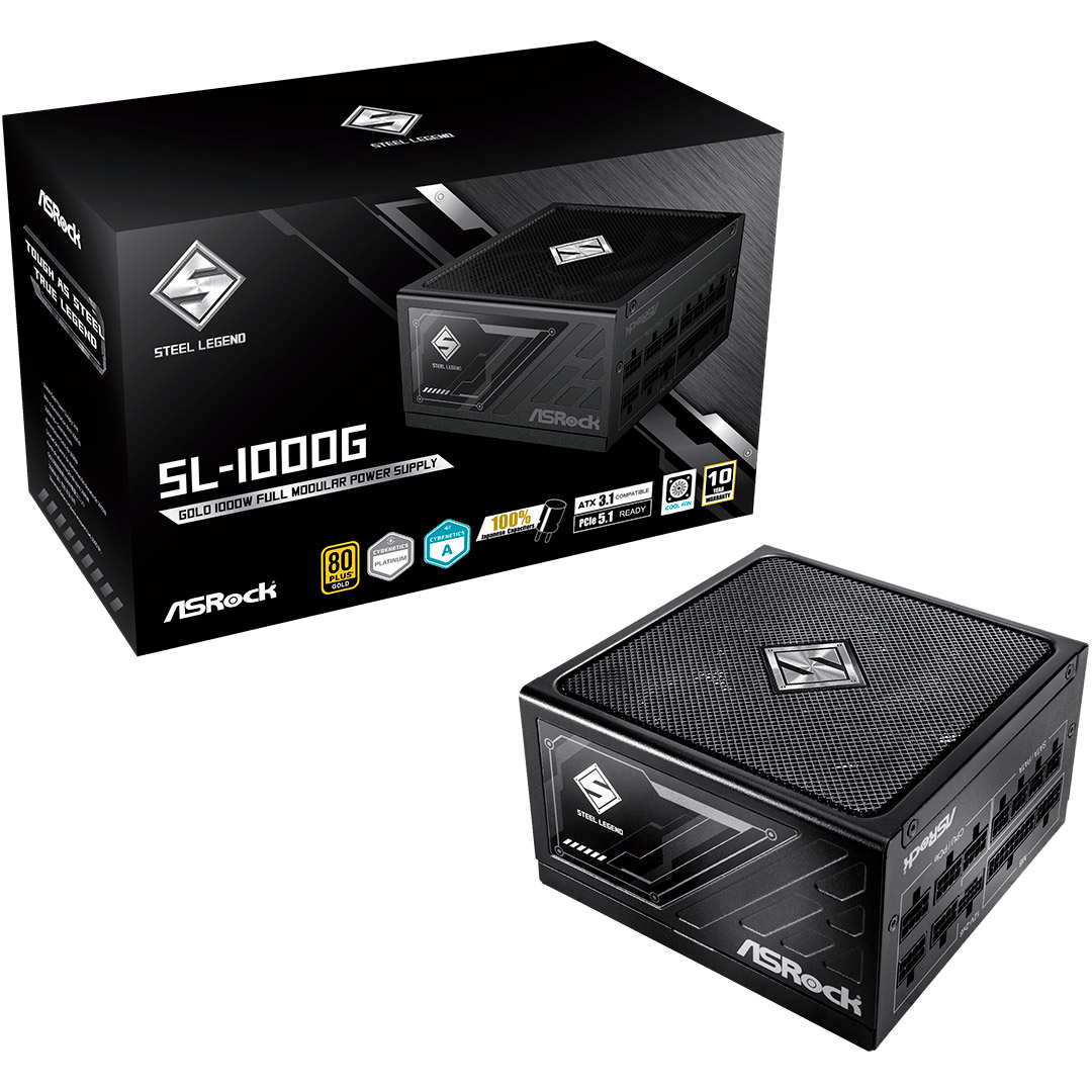 Блок живлення 1000W ASROCK Steel Legend SL-1000G Black