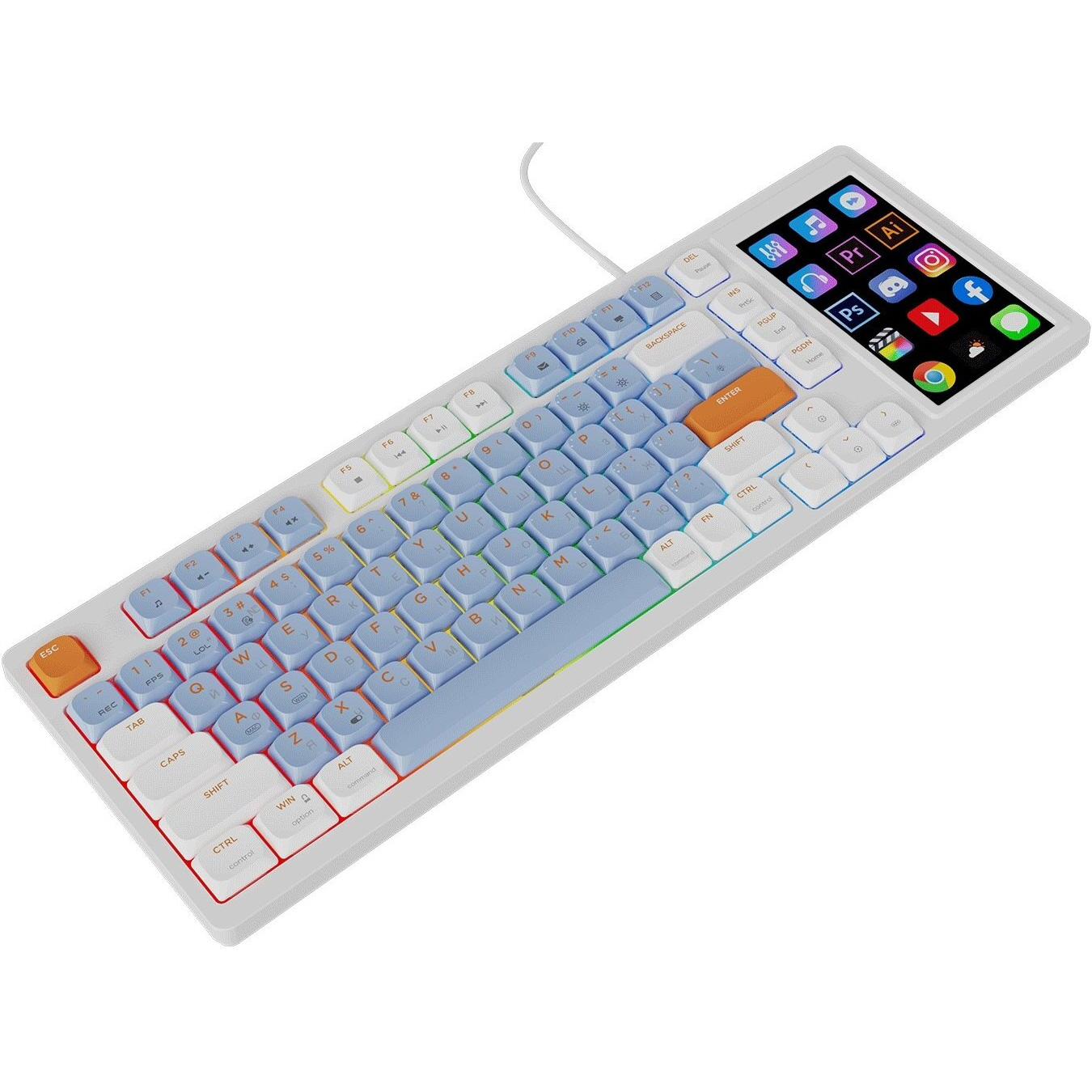 Клавіатура AJAZZ AKP815 Red Switch White/Blue/Orange