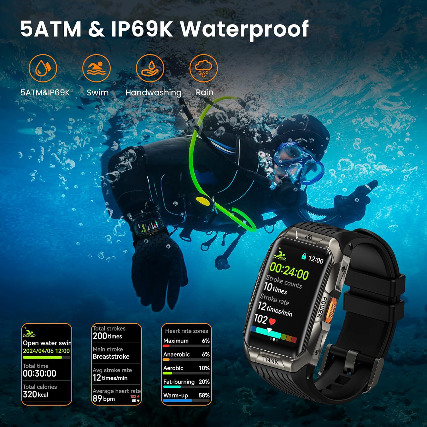Смарт-часы KOSPET Tank X2 Ultra Black
