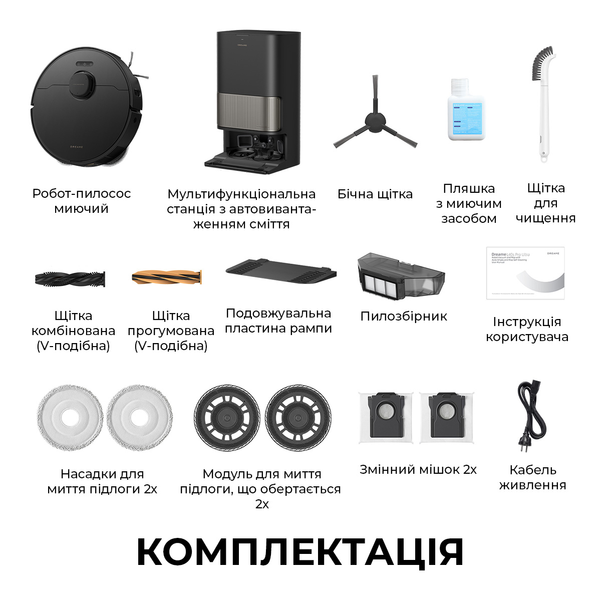 Робот-пилосос DREAME L40s Pro Ultra Black (RLL74CE-BL)