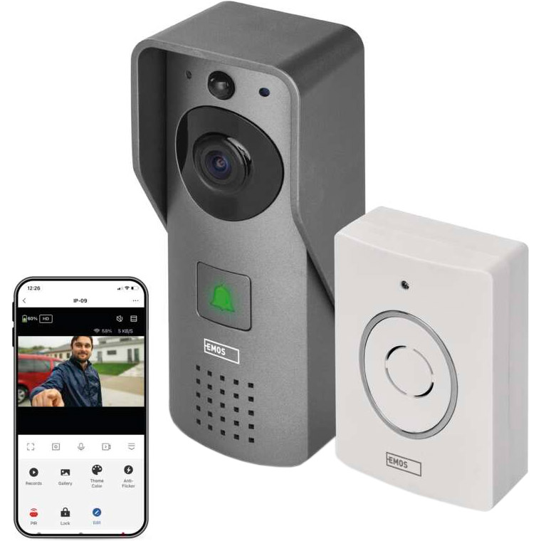 Wi-Fi видеозвонок EMOS GoSmart IP-09C (H4031)