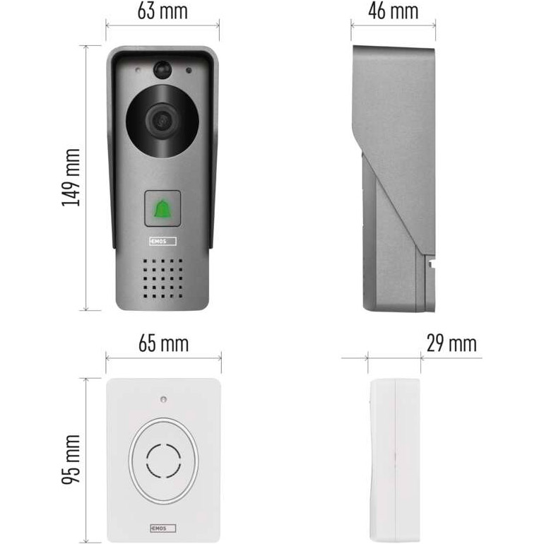Wi-Fi видеозвонок EMOS GoSmart IP-09C (H4031)