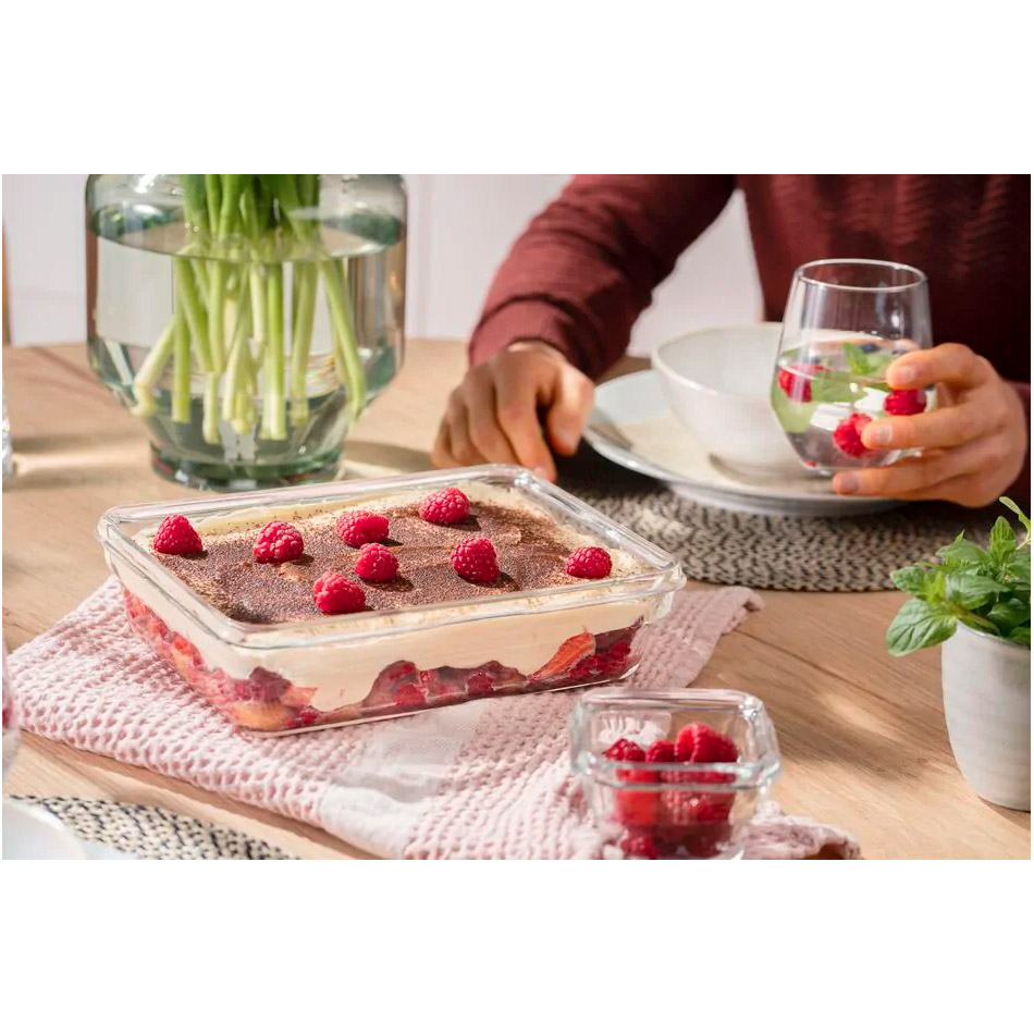 Форма для запекания с крышкой TEFAL MasterSeal Glass 22.7x16.6x7.9см 1.3л (N1041010)
