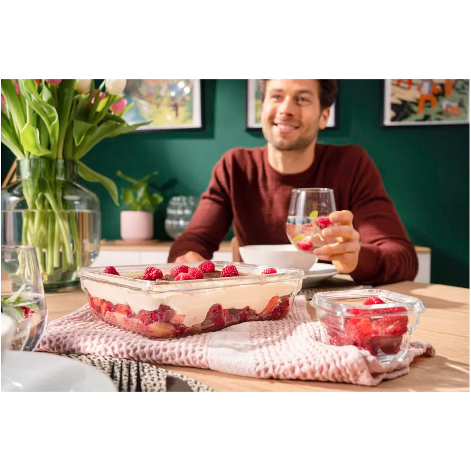 Форма для запекания с крышкой TEFAL MasterSeal Glass 22.7x16.6x7.9см 1.3л (N1041010)