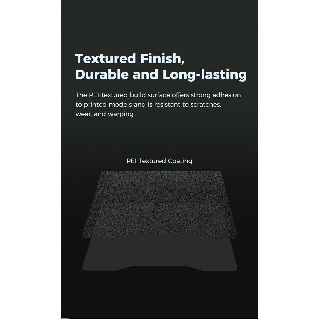 Двостороння PEI пластина CREALITY Double Sided Black Textured PEI Build Plate for Hi 280x265mm (4004090150)