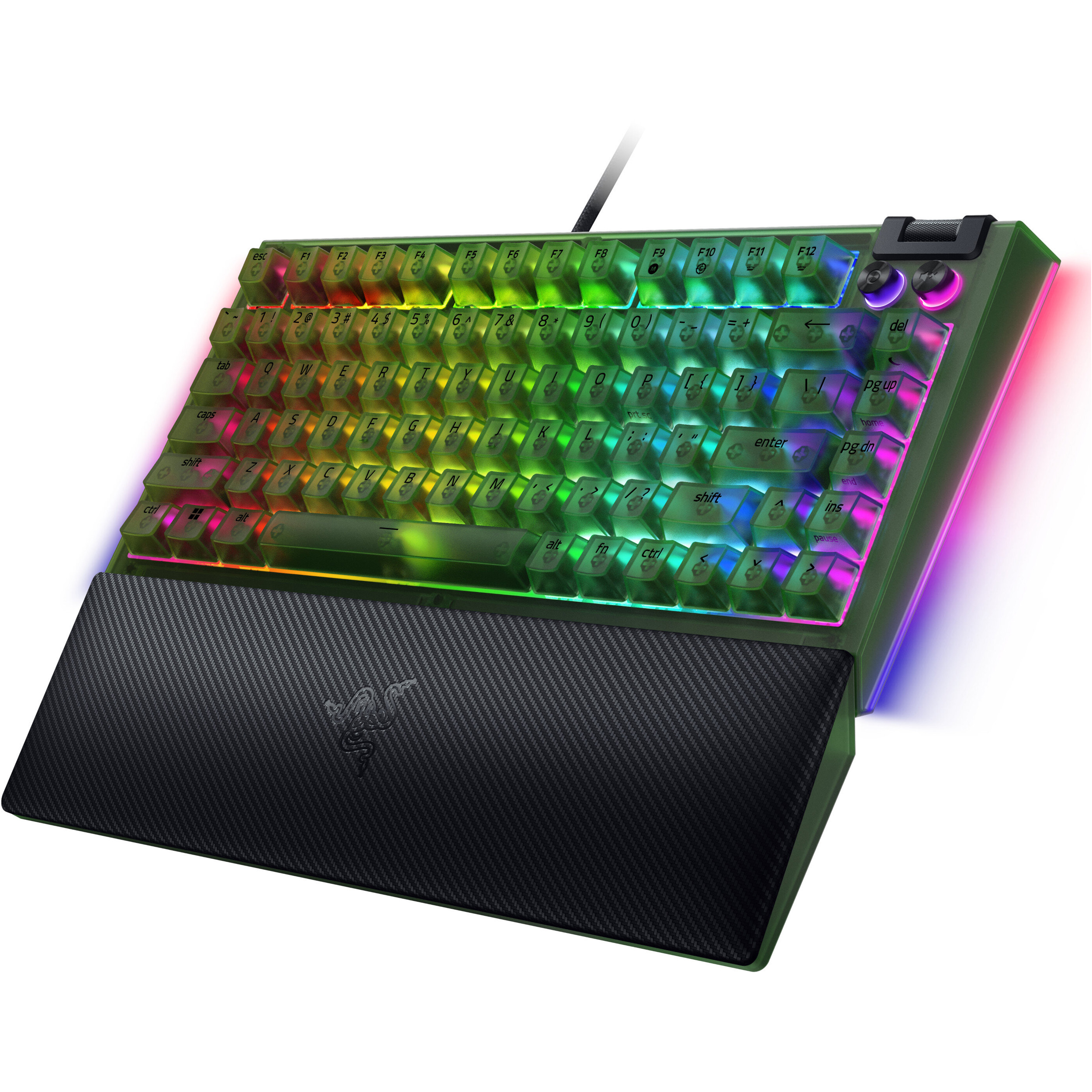 Клавіатура RAZER BlackWidow V4 75% Orange Tactile Switch Gen. 3 Phantom Green Edition (RZ03-05003300-R3M1)