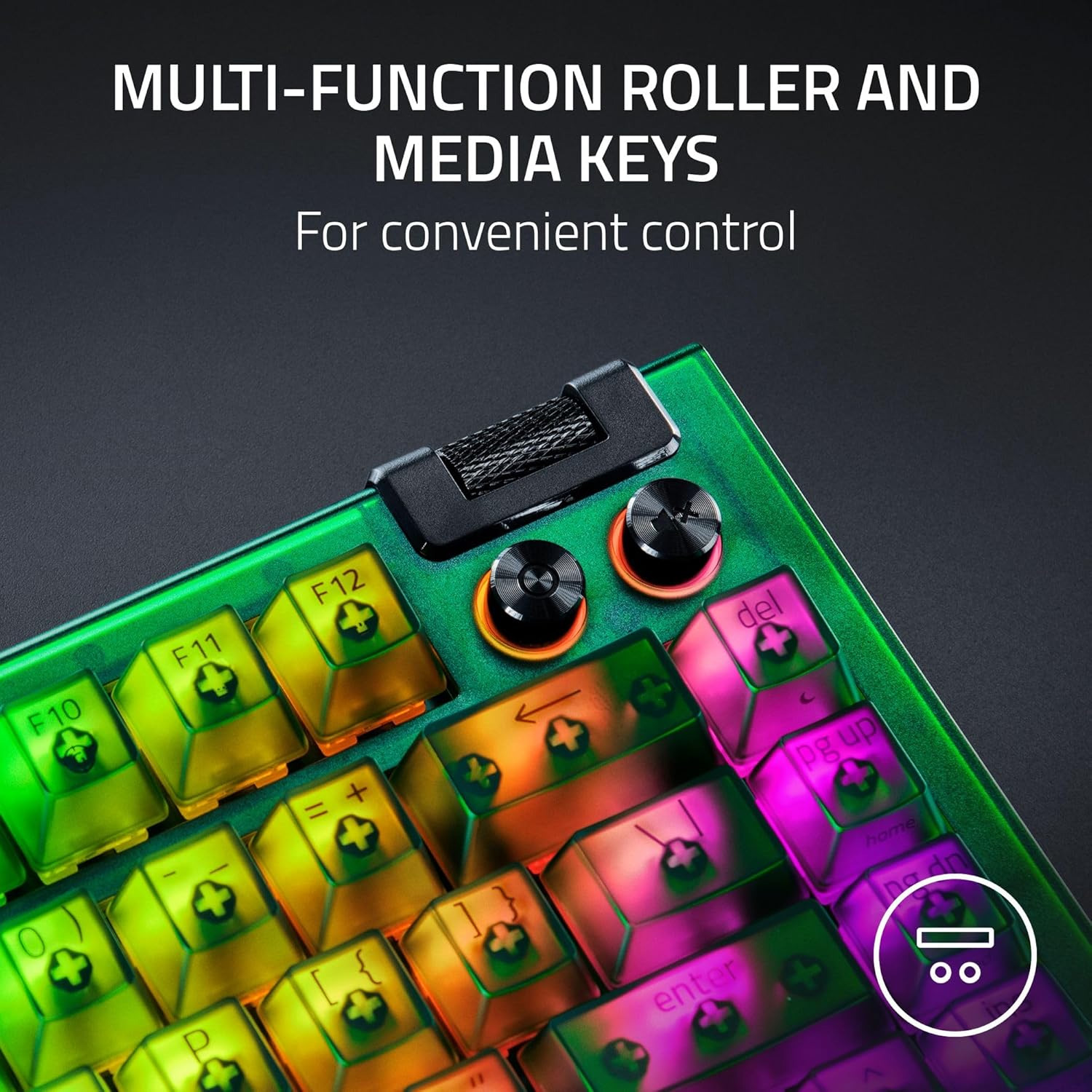 Клавіатура RAZER BlackWidow V4 75% Orange Tactile Switch Gen. 3 Phantom Green Edition (RZ03-05003300-R3M1)