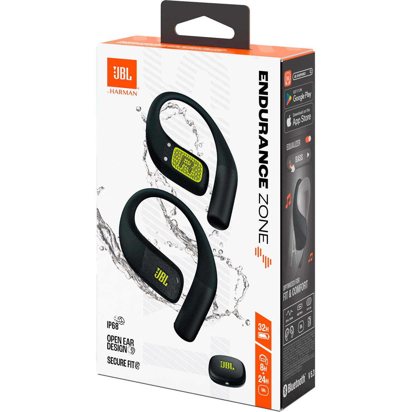 Наушники JBL Endurance Zone Black/Lime (JBLENDUZONEBLKL)