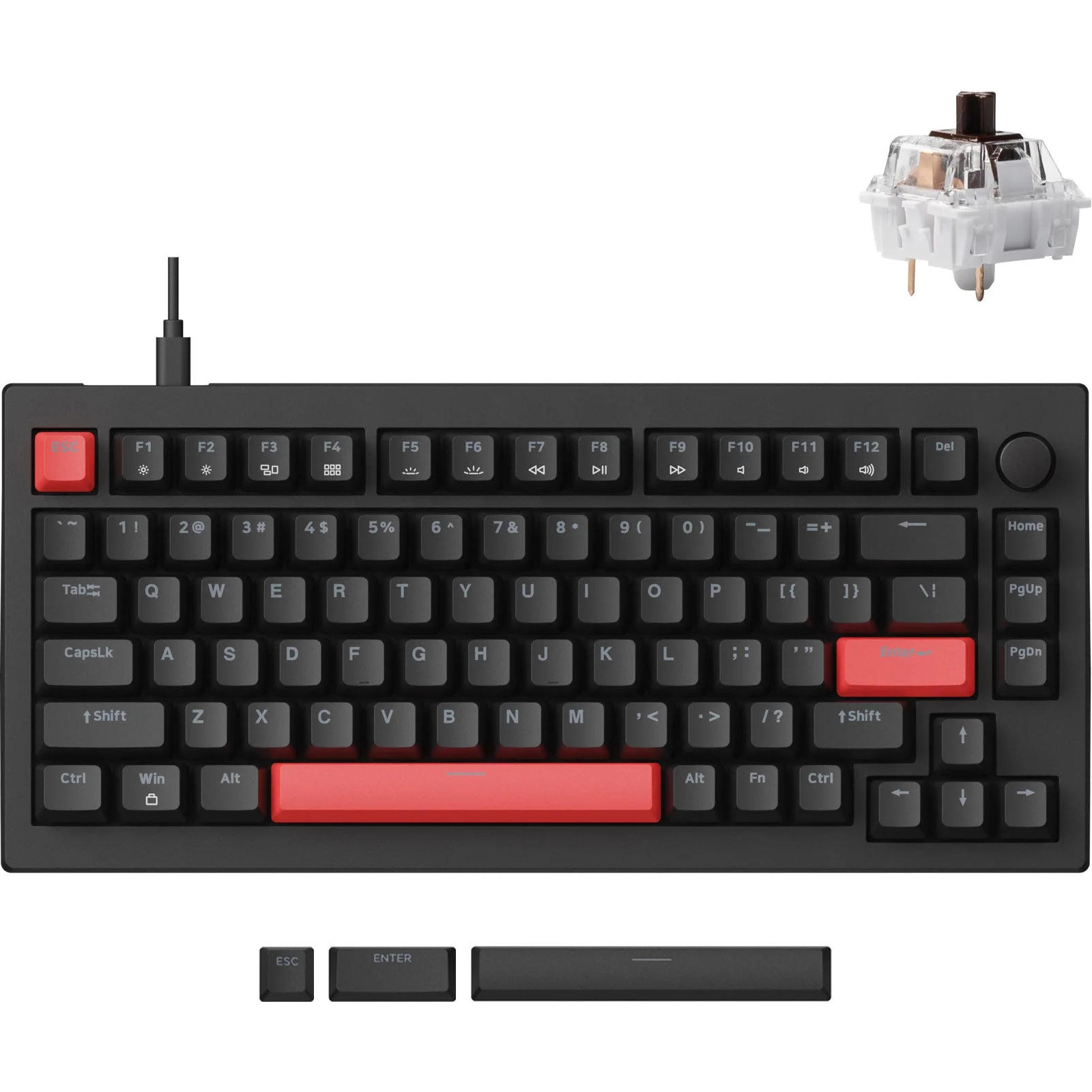 Клавіатура LEMOKEY X4 Keychron Mechanical Brown Switch Hot-Swap Black