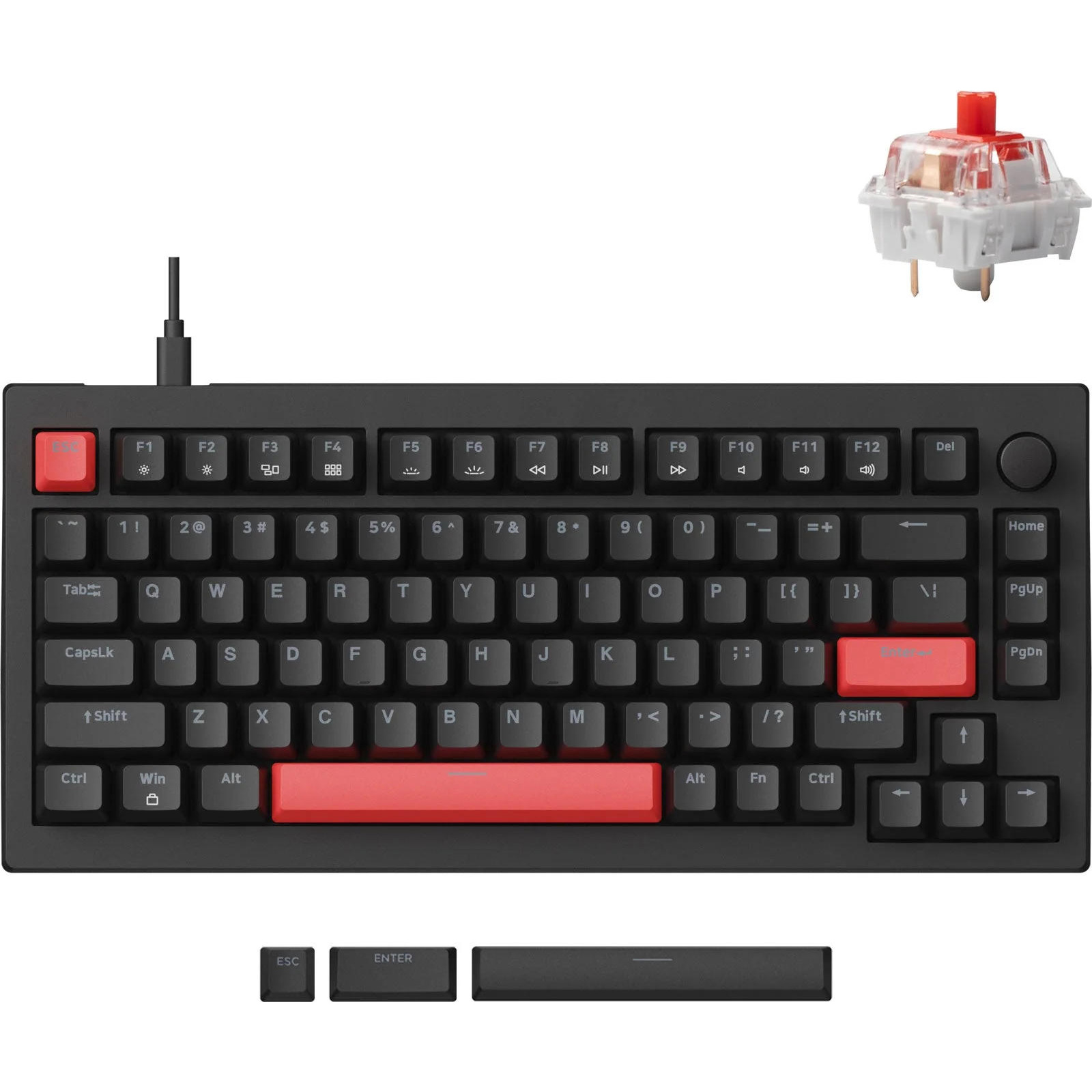 Клавіатура LEMOKEY X4 Keychron Mechanical Red Switch Hot-Swap Black