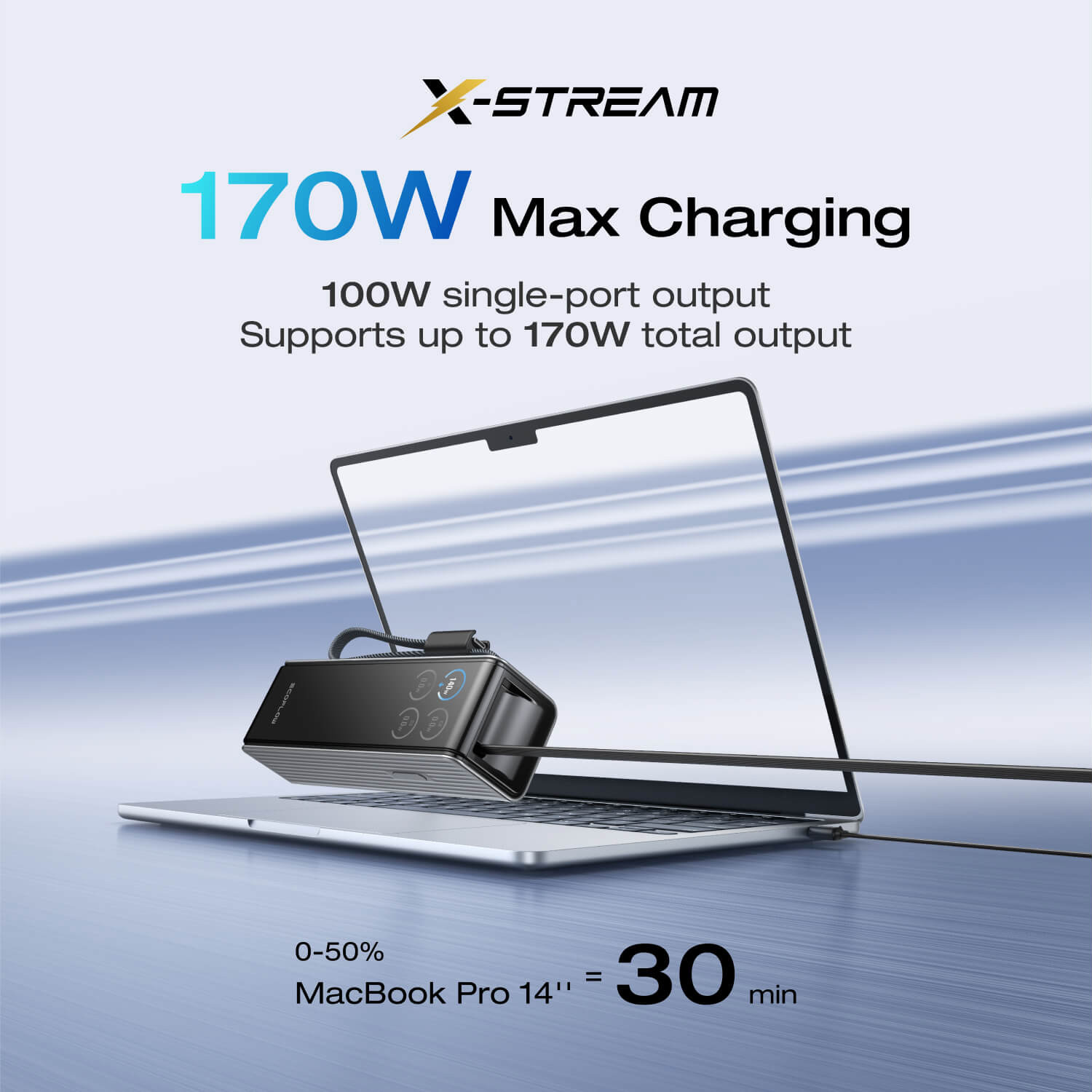 Повербанк ECOFLOW RAPID Power Bank 170W 25000mAh Black