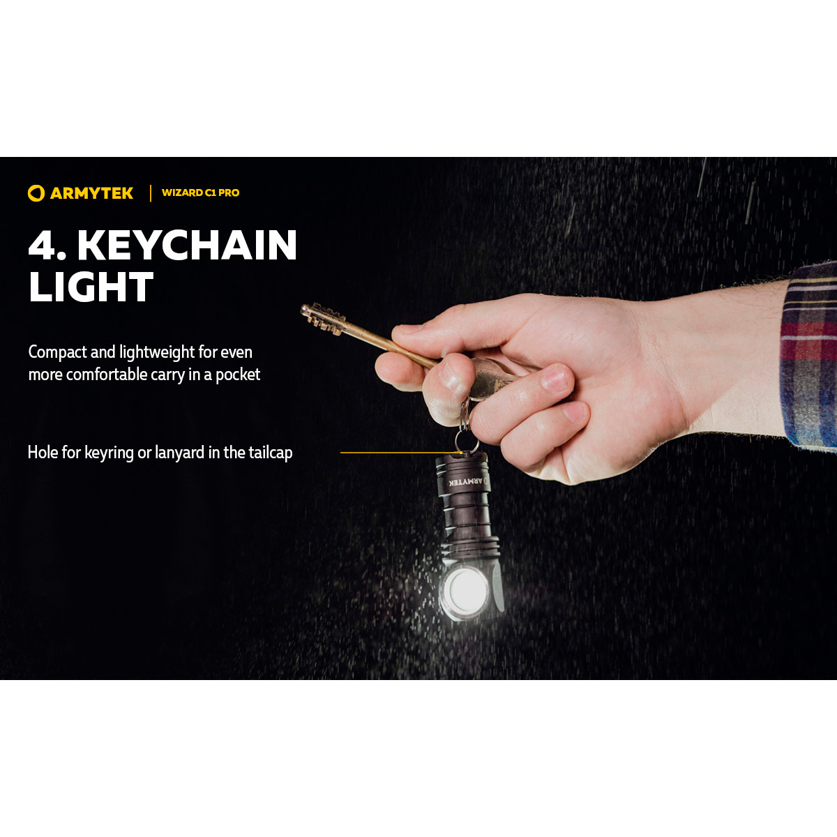Ліхтар мультифункціональний ARMYTEK Wizard C1 Pro Magnet USB Warm Light (F09001W)