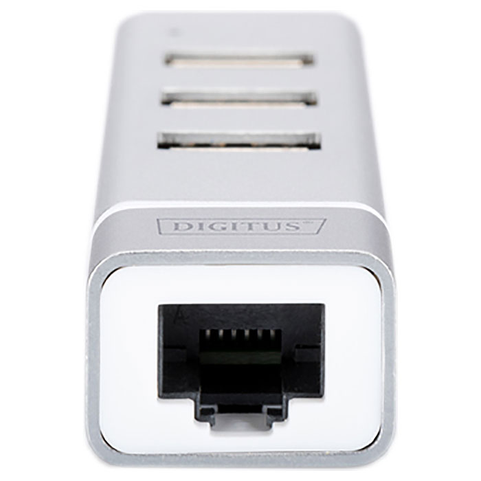 Мережевий адаптер з USB хабом DIGITUS USB Type-C 3xUSB+Fast Ethernet (DA-70253)